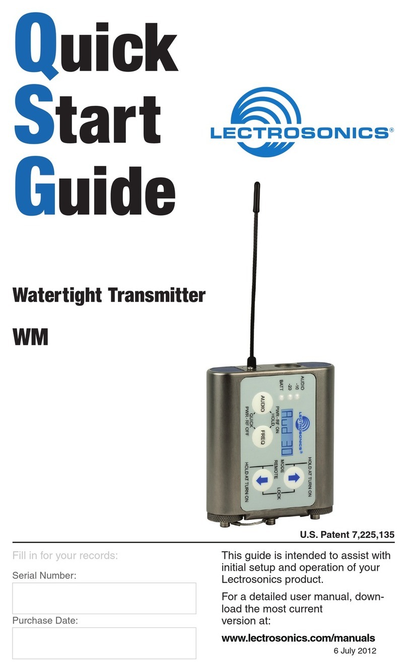 Lectrosonics WM quick start guide Lectrosonics WM quick start guide