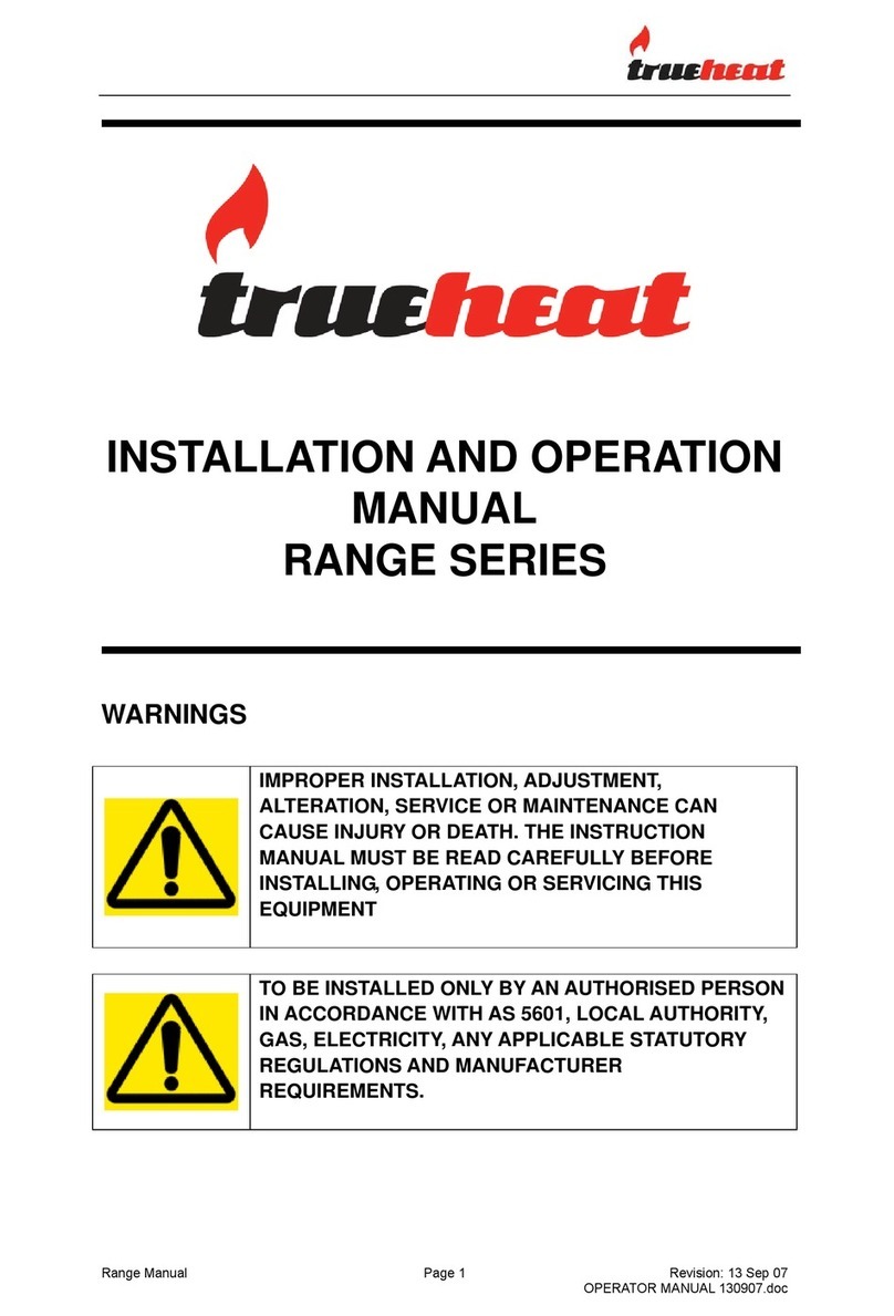 Trueheat Trueheat Range Series User manual