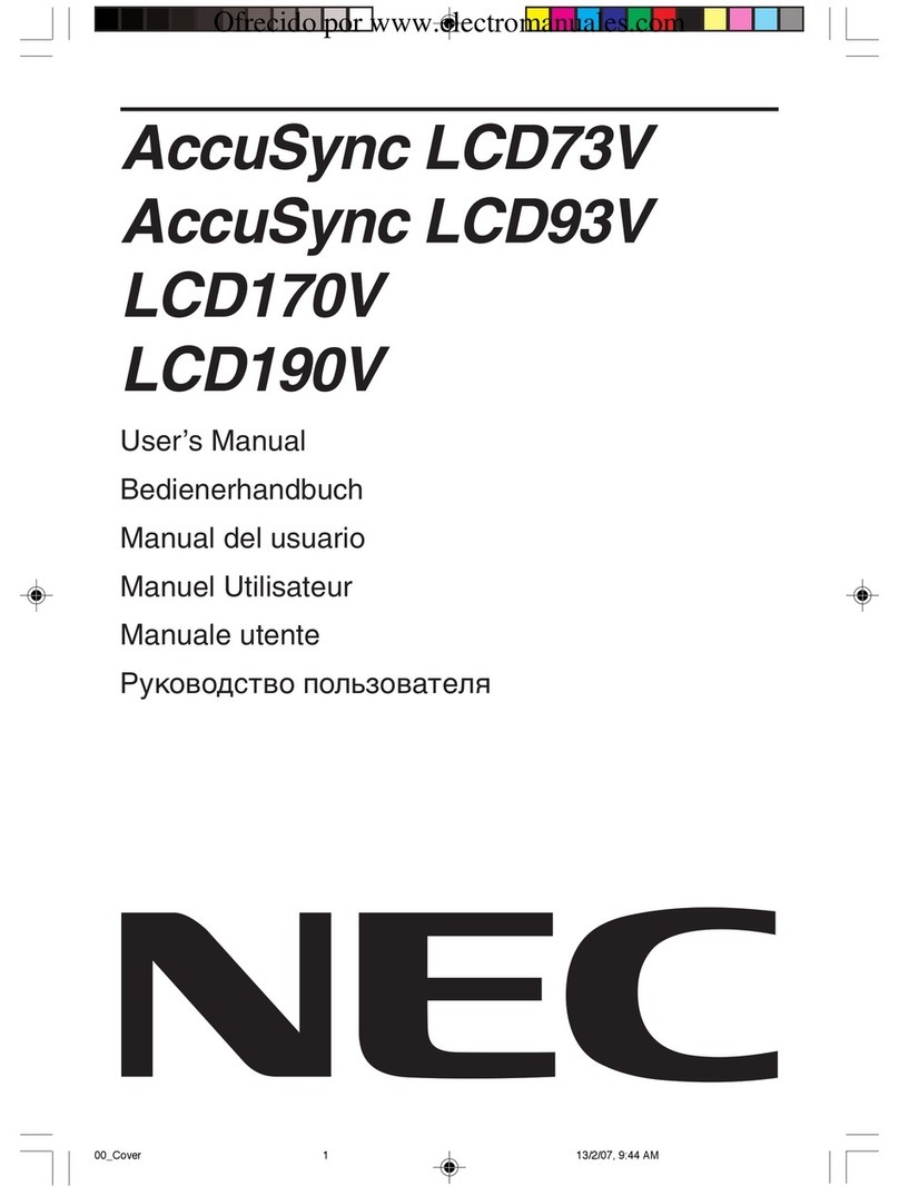 NEC AccuSync LCD73V User manual