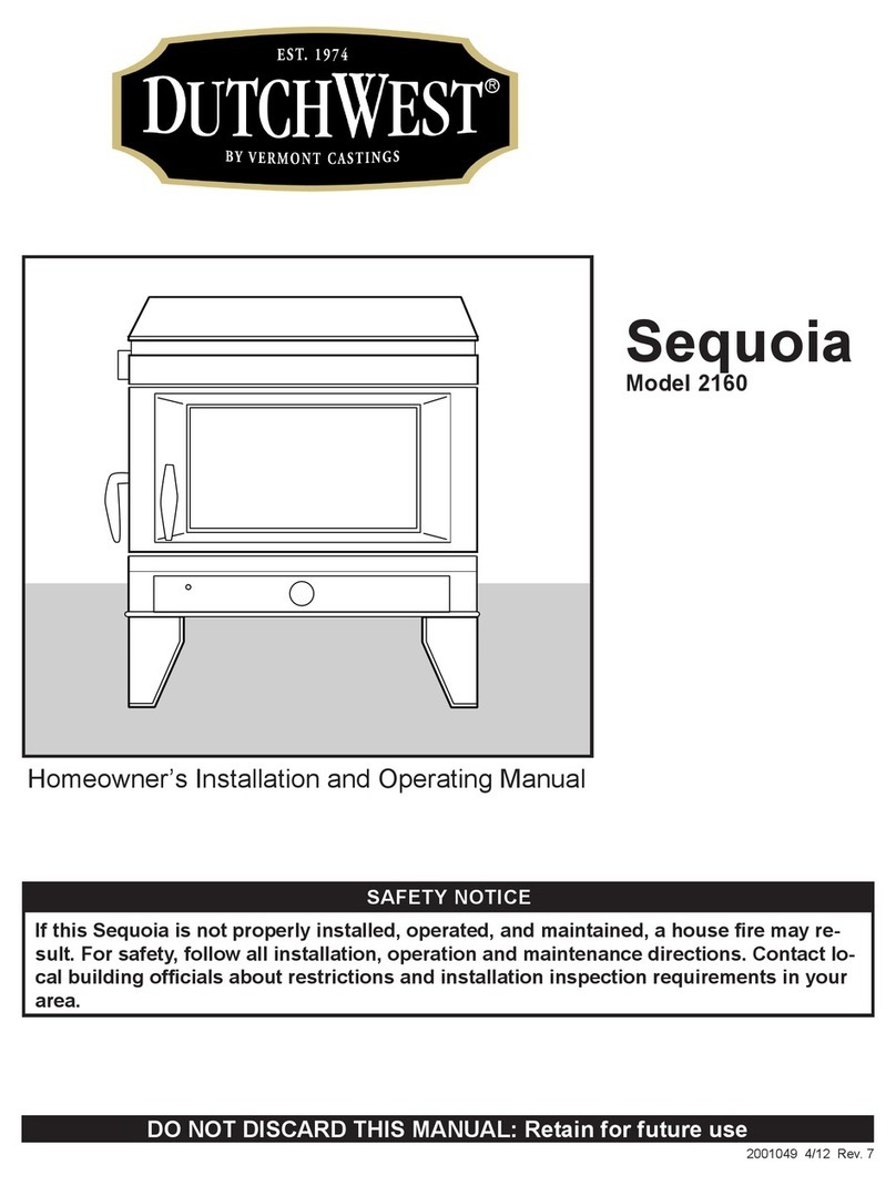DutchWest Sequoia 2160 Homeowner's installation and operating manual DutchWest Sequoia 2160 Homeowner's installation and operating manual