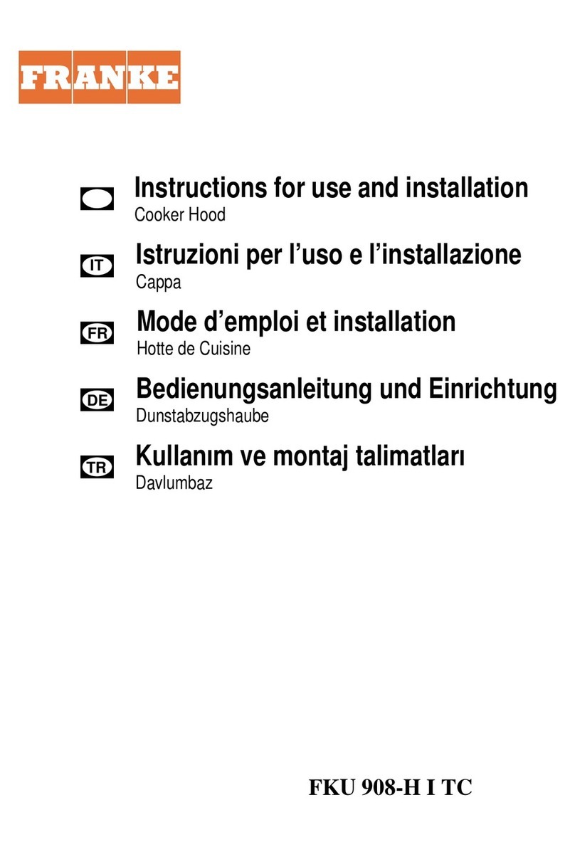 Franke FKU 908-H I TC Instructions for use and installation Franke FKU 908-H I TC Instructions for use and installation
