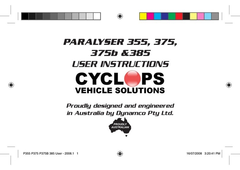 CYCLOPS PARALYSER 355 User instructions