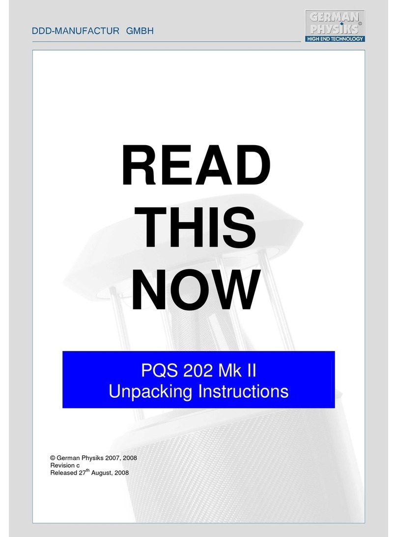 German Physiks PQS-202 Mk II unpacking instructions