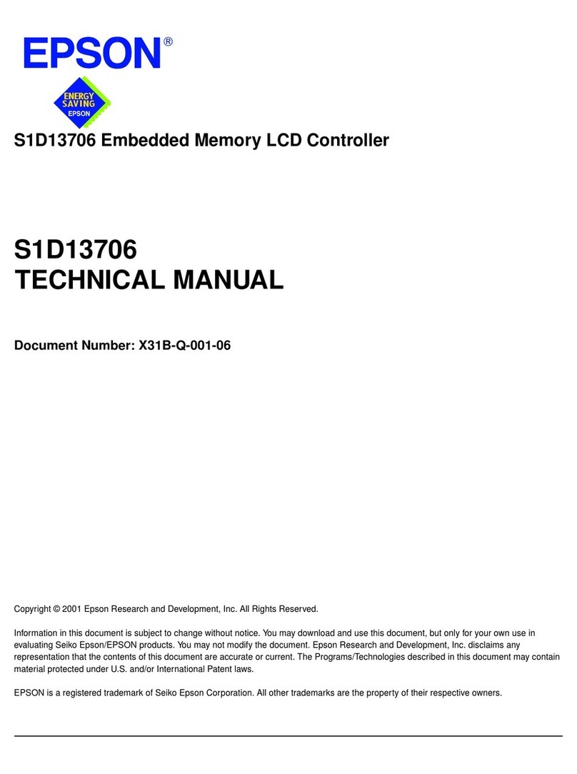 Epson S1D13706 Technical manual Epson S1D13706 Technical manual