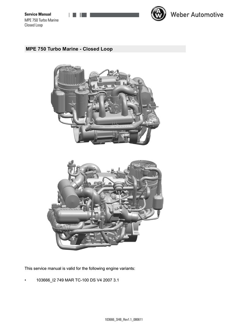 Weber Automotive MPE 750 Turbo Marine Service manual