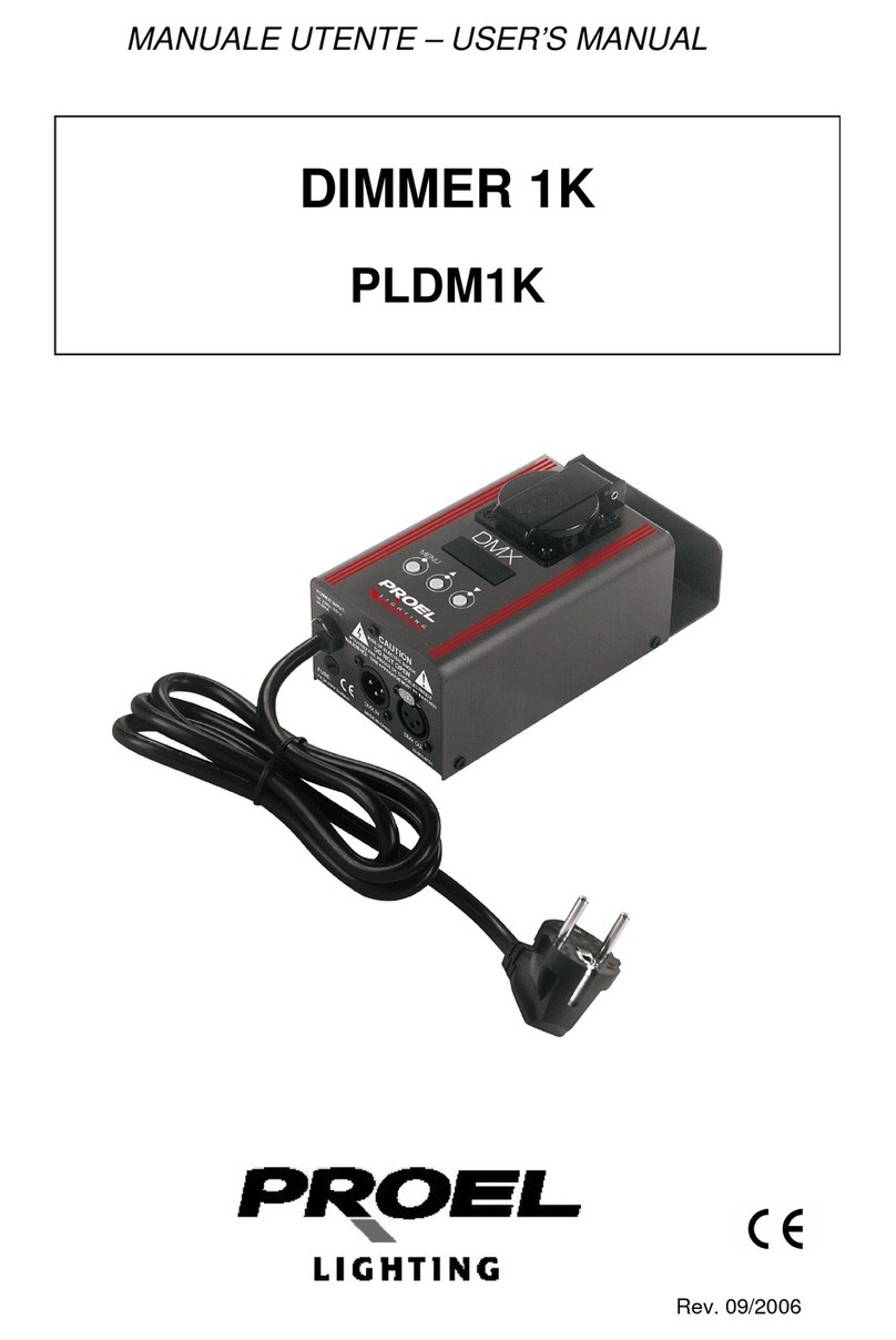 PROEL DIMMER 1K PLDM1K user manual