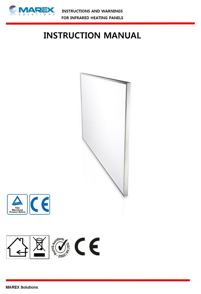 MAREX INFRARED HEATING PANELS instruction manual