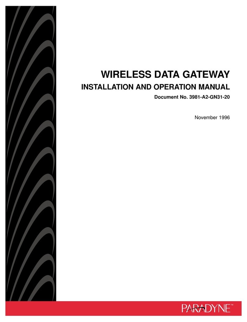 Paradyne WIRELESS DATA GATEWAY User manual