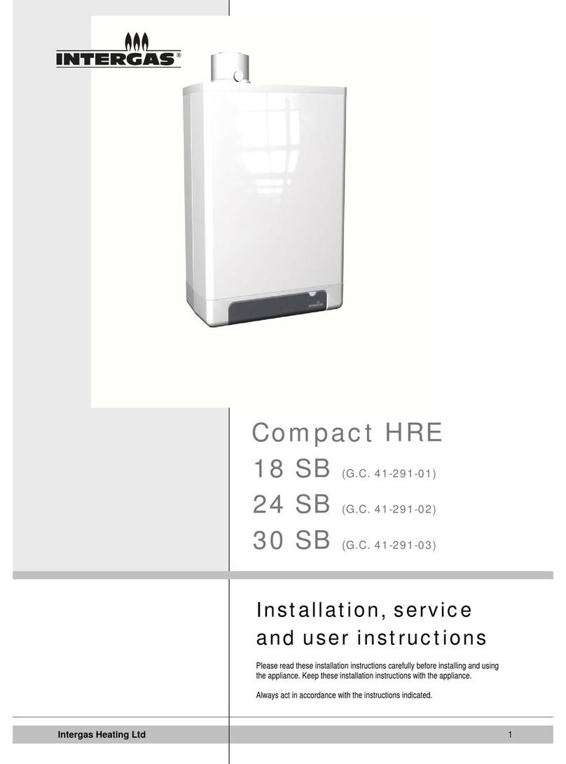 Intergas Compact HRE 30 SB Installation, service and user instructions