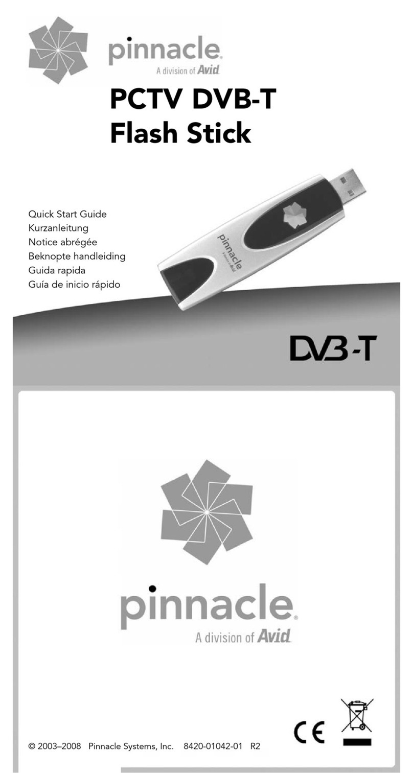 Pinnacle PCTV DVB-T Flash Stick quick start guide