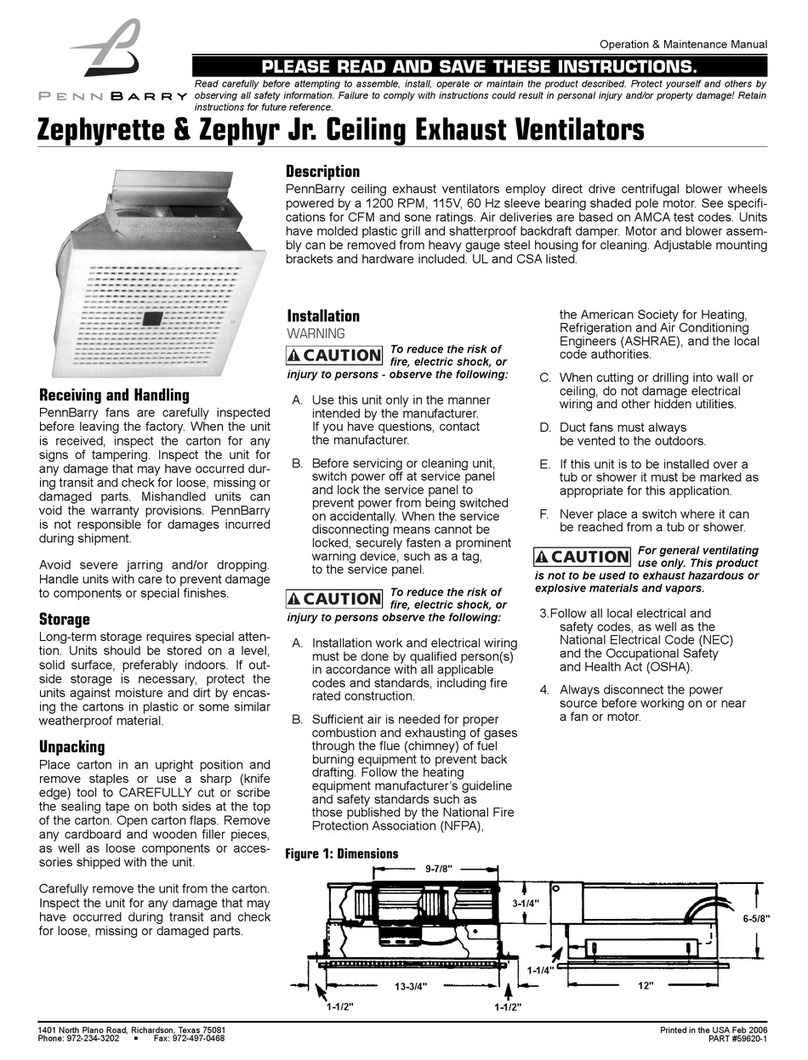 PennBarry Zephyrette Manual