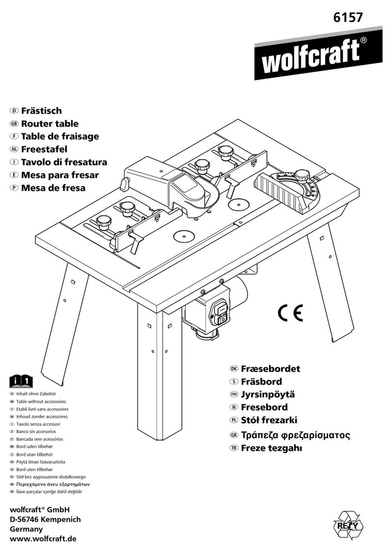 Wolfcraft Router table 6157 Assembly instructions