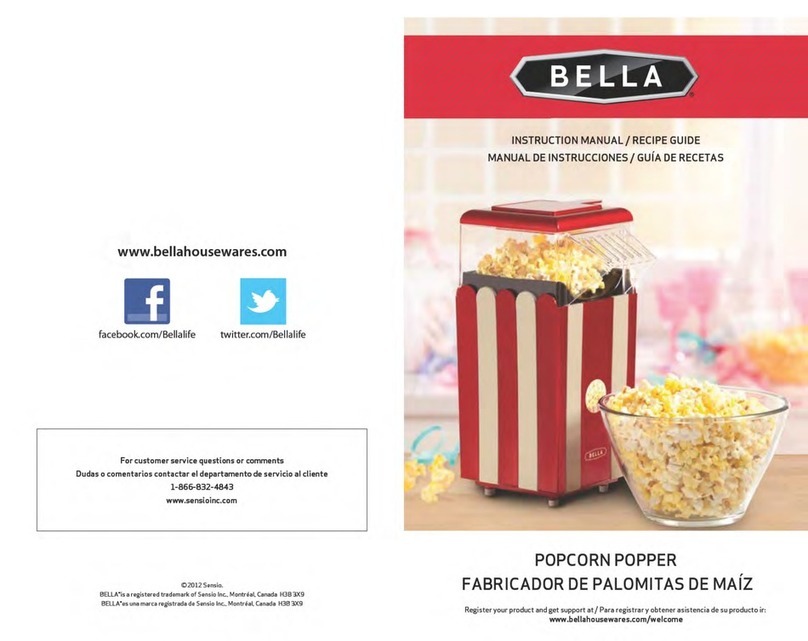Bella Popcorn Popper User manual