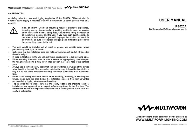 Multiform PS020A user manual