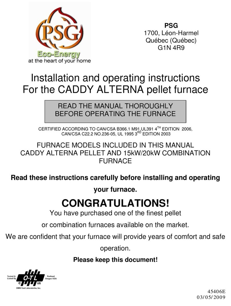 PSG CADDY ALTERNA Installation and operating instructions