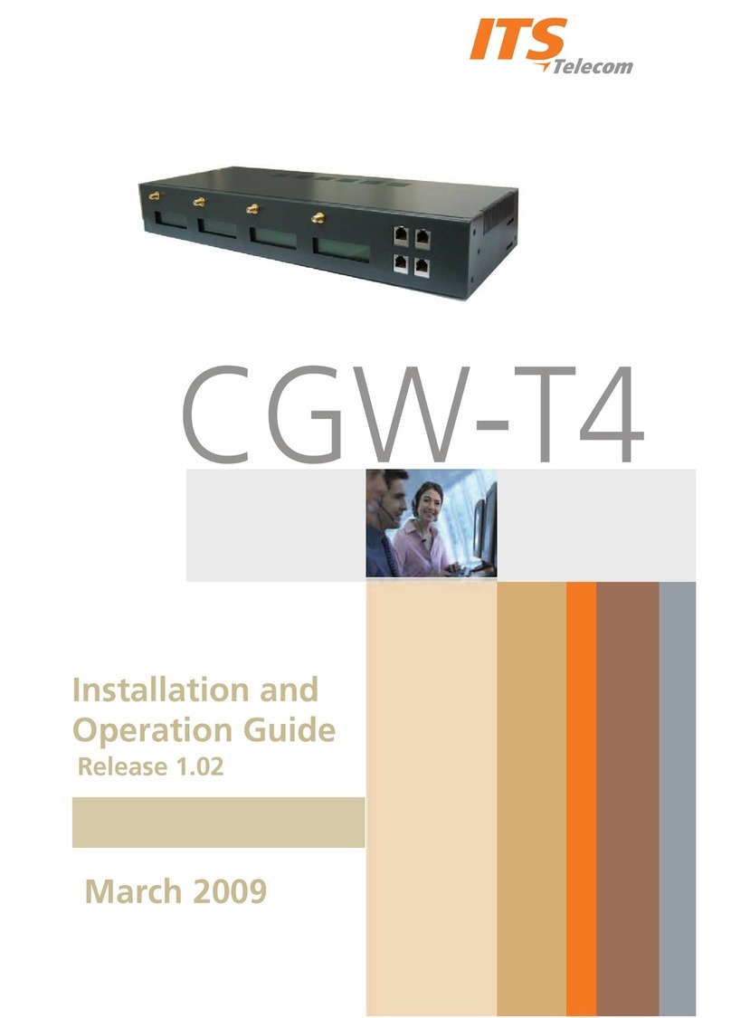 ITS Telecom CGW-T4 Assembly instructions ITS Telecom CGW-T4 Assembly instructions
