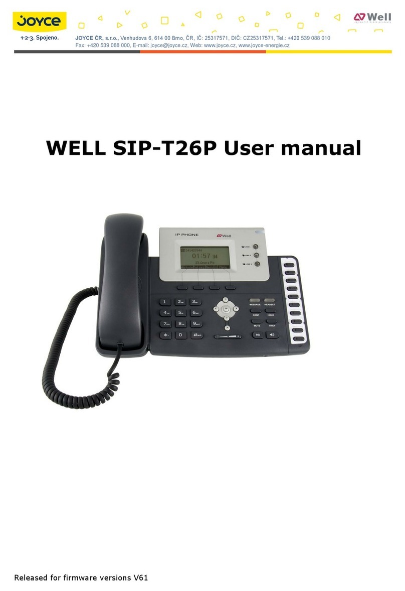Well SIP-T26P user manual