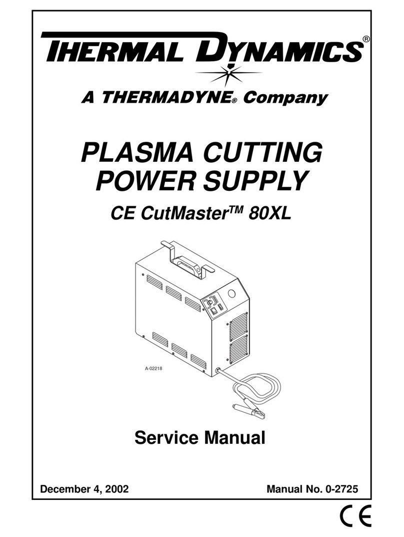 Thermal Dynamics CE CutMaster 80XL User manual Thermal Dynamics CE CutMaster 80XL User manual