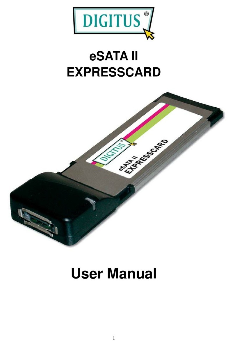 Digitus eSATA II EXPRESSCARD User manual