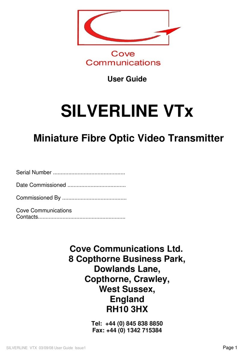 Cove Communications SILVERLINE VTx user guide