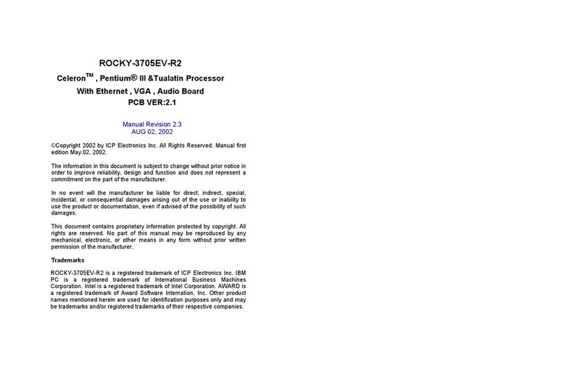 ICP Electronics ROCKY-3705EV-R2 User manual