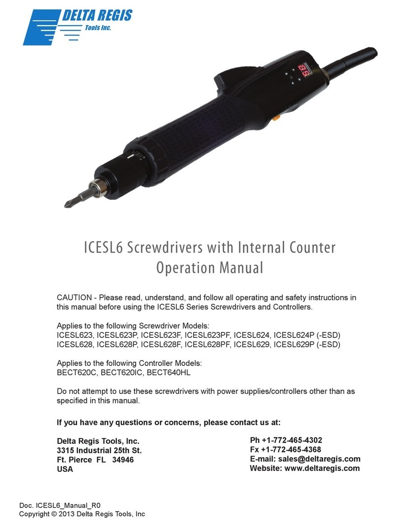 Delta Regis ICESL6 Operation manual