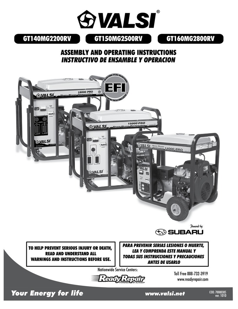 Valsi GT140MG2200RV Assembly and operating instructions