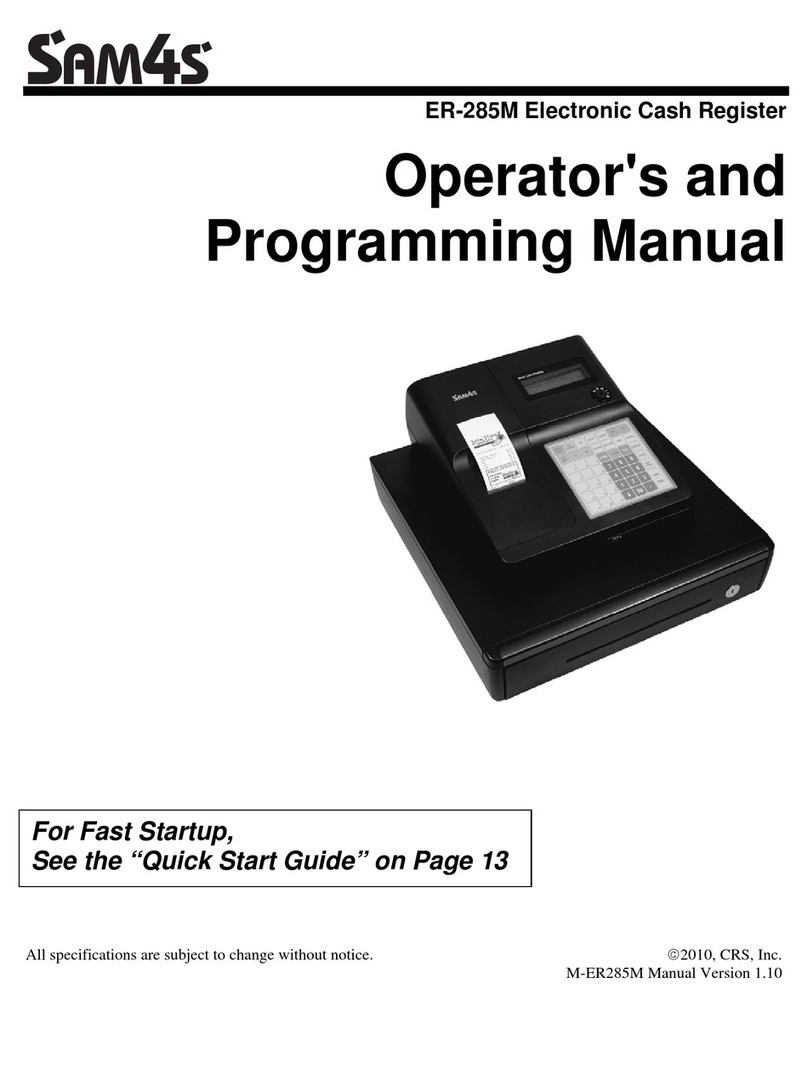 Sam4s4 ER-285M Operator's and programming manual