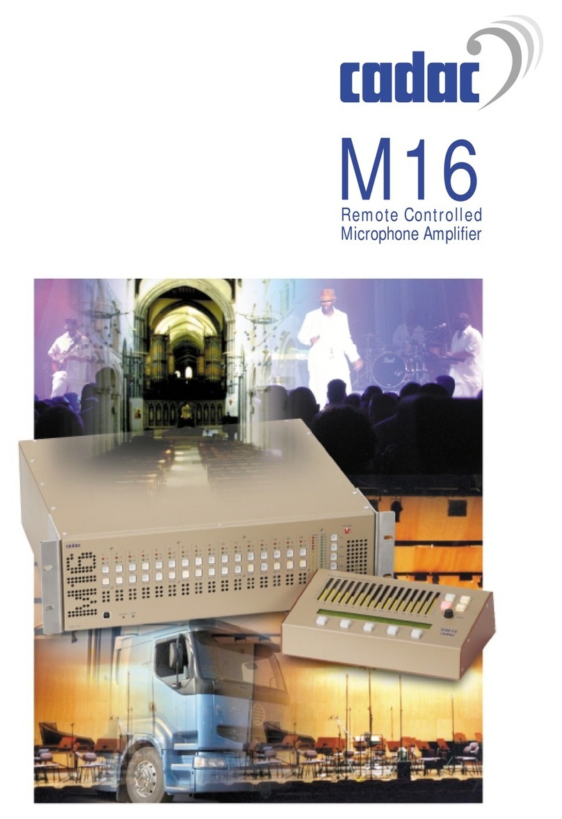 Cadac M16 Installation & user manual