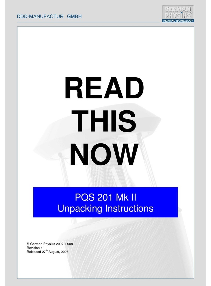German Physiks PQS 201 Mk II unpacking instructions