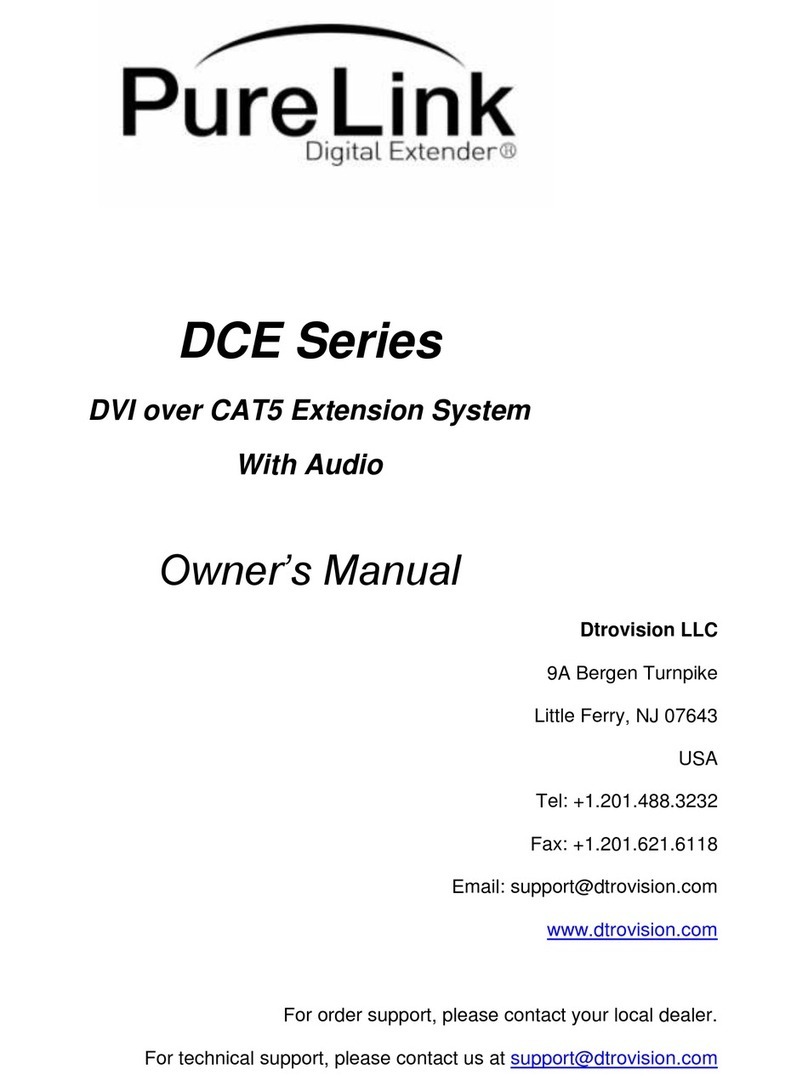 Dtrovision Pure Link DCE Series owner's manual