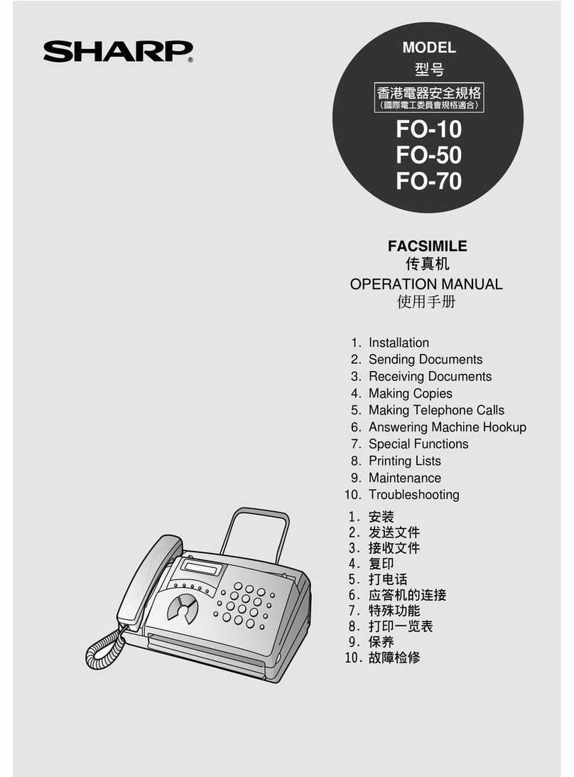 Sharp FO-10 User manual