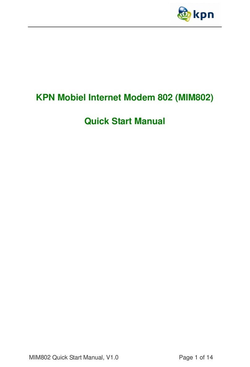 KPN MIM802 Instruction manual KPN MIM802 Instruction manual