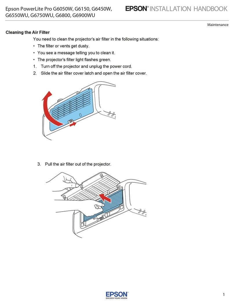 Epson PowerLite Pro G6050W System manual