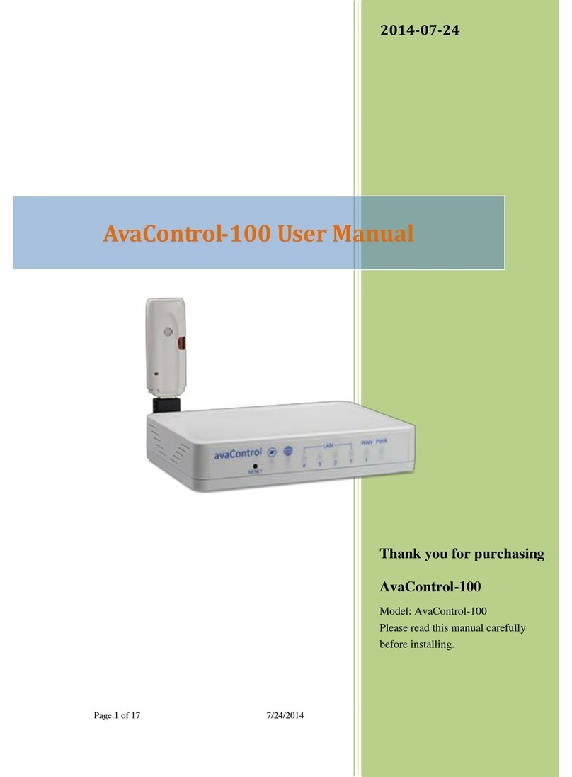 Z-Wave AvaControl-100 user manual