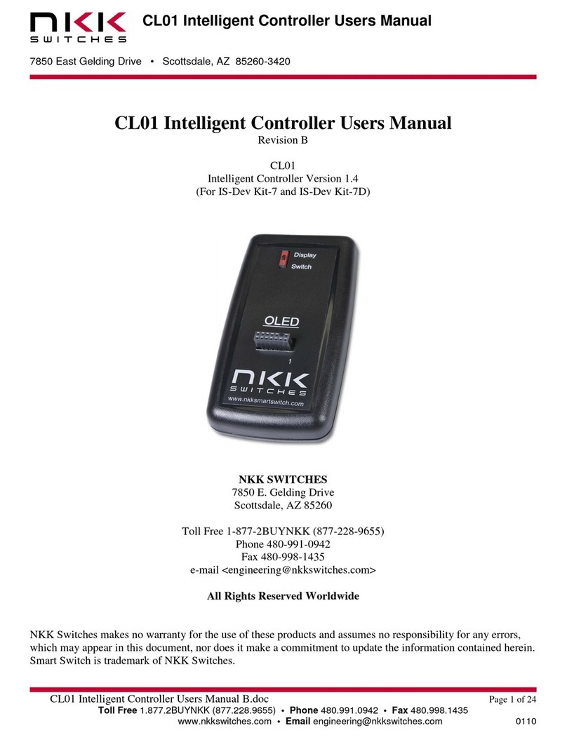 NKK SWITCHES CL01 user manual