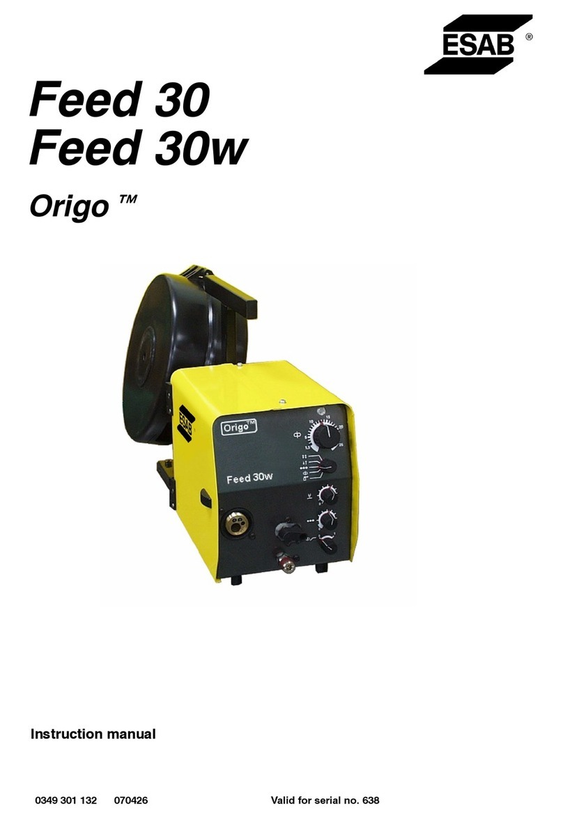 ESAB Origo Feed 30 User manual