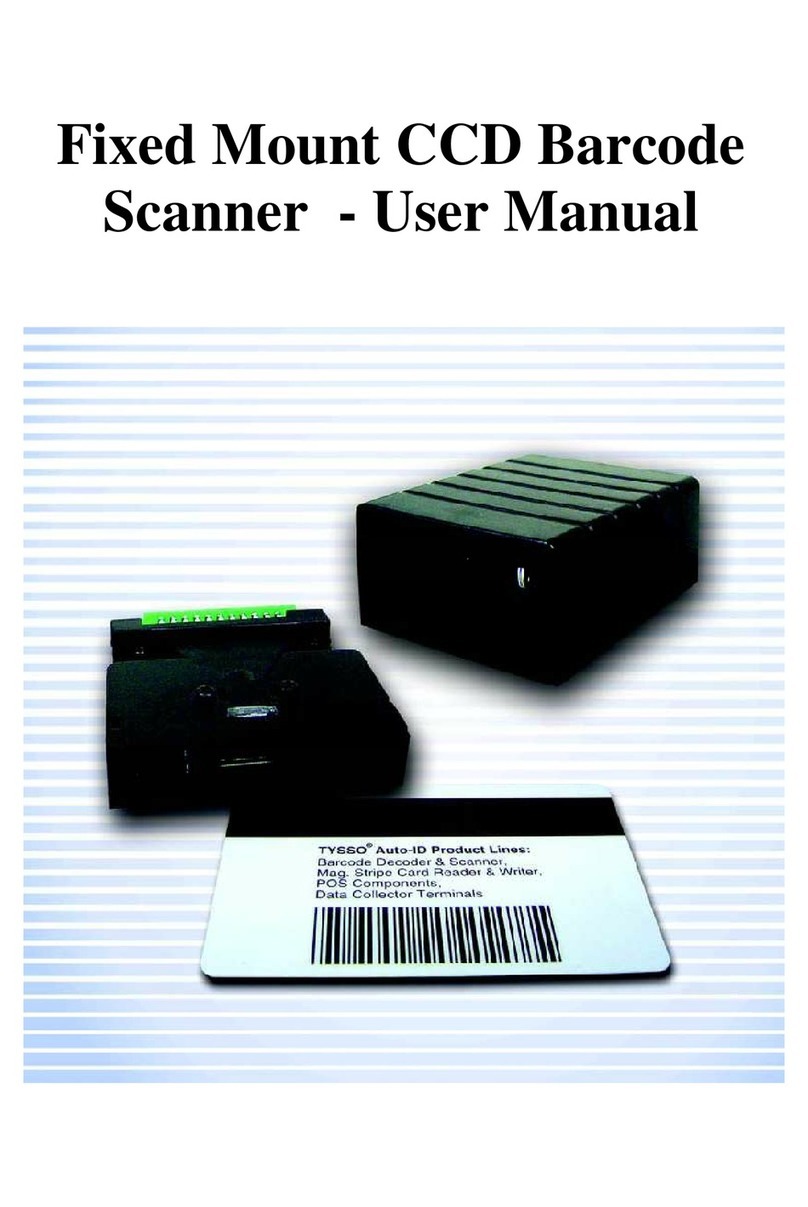 Tysso Fixed Mount CCD Barcode Scanner user manual