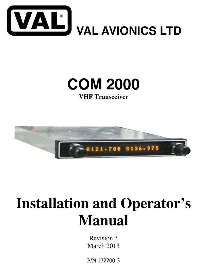 VAL Avionics COM 2000 Setup guide