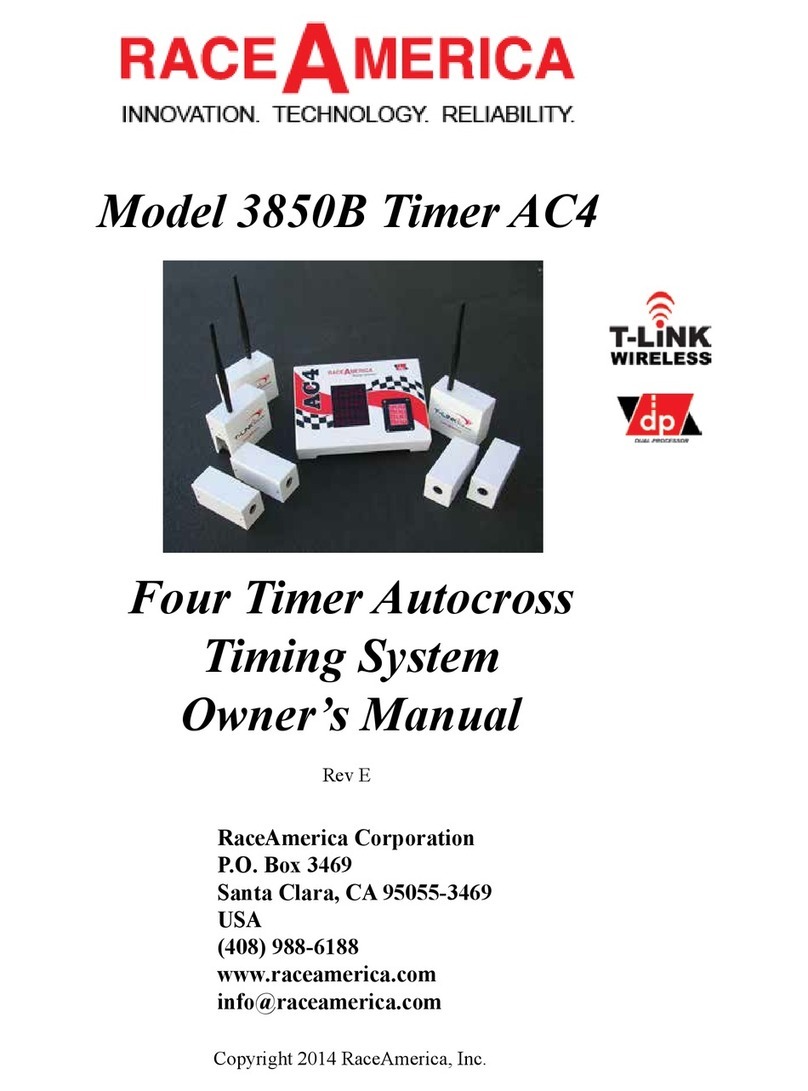 RaceAmerica 3850B Timer AC4 owner's manual