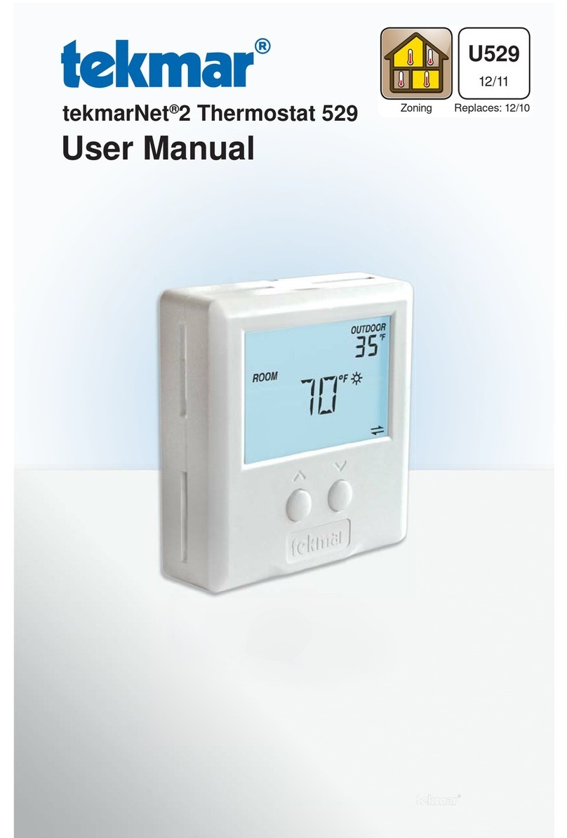 Tekmar tekmarNet 2 Thermostat 529 user manual