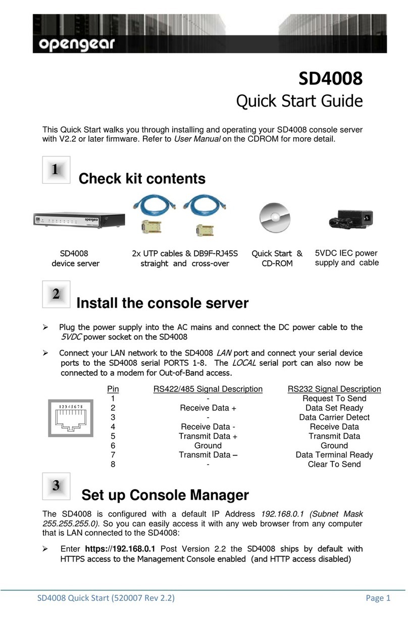 Opengear SD4008 User manual