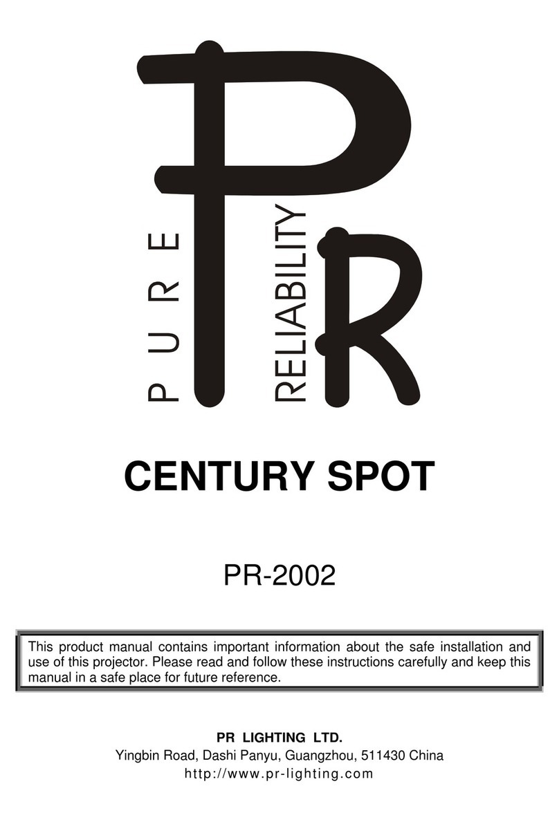 PR Lighting CENTURY SPOT PR-2002 user manual
