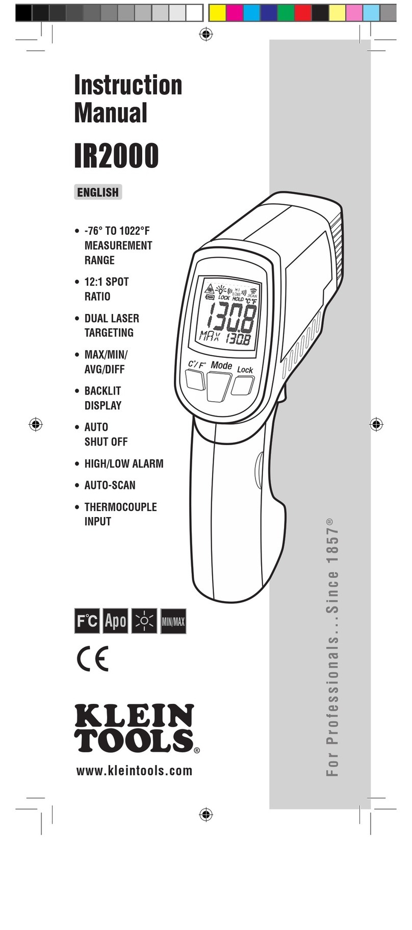 Klein Tools IR2000 instruction manual