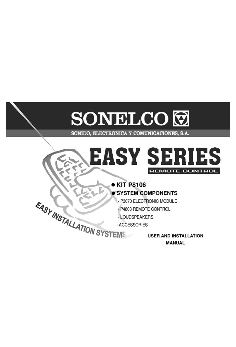 Sonelco P3670 User and installation manual