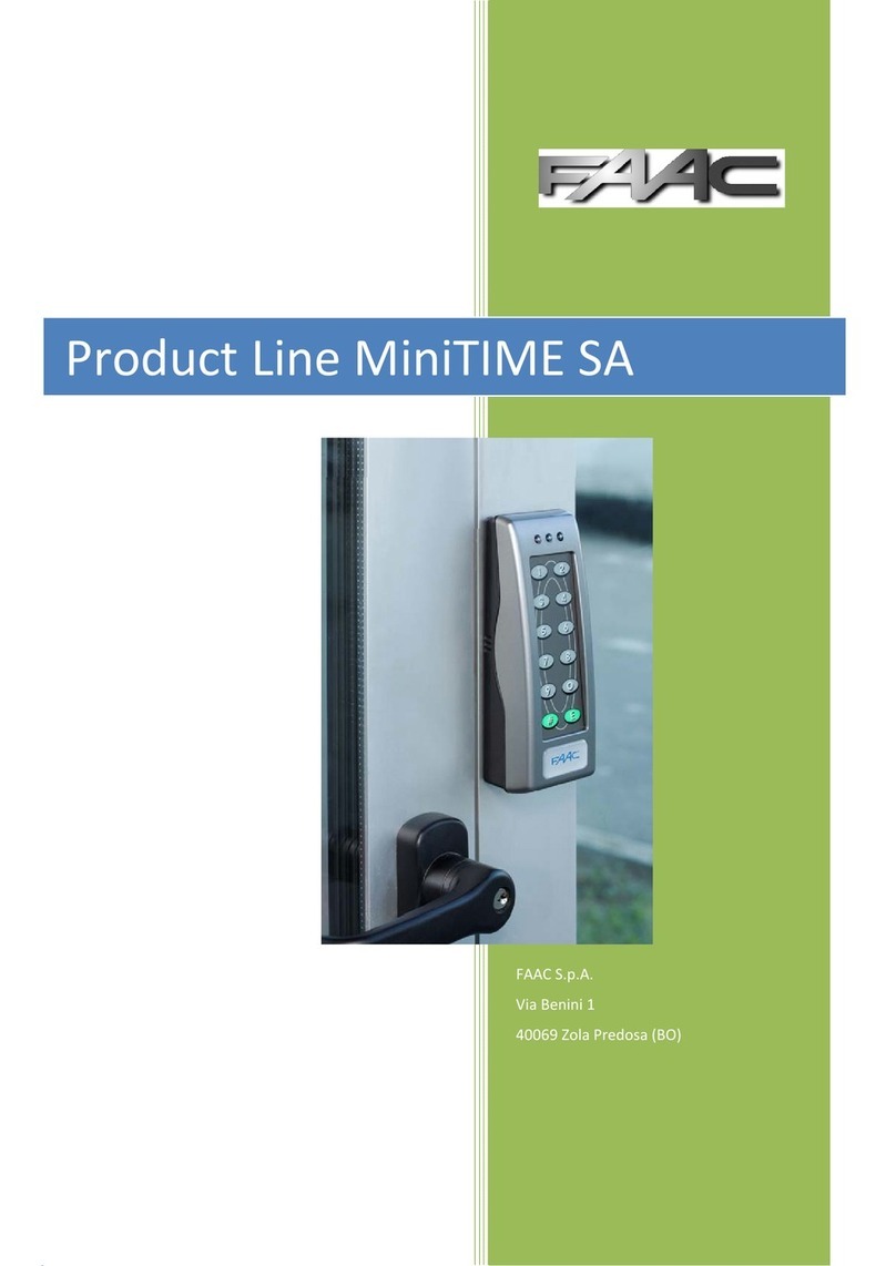FAAC MiniTIME SA Installation guide and user guide FAAC MiniTIME SA Installation guide and user guide