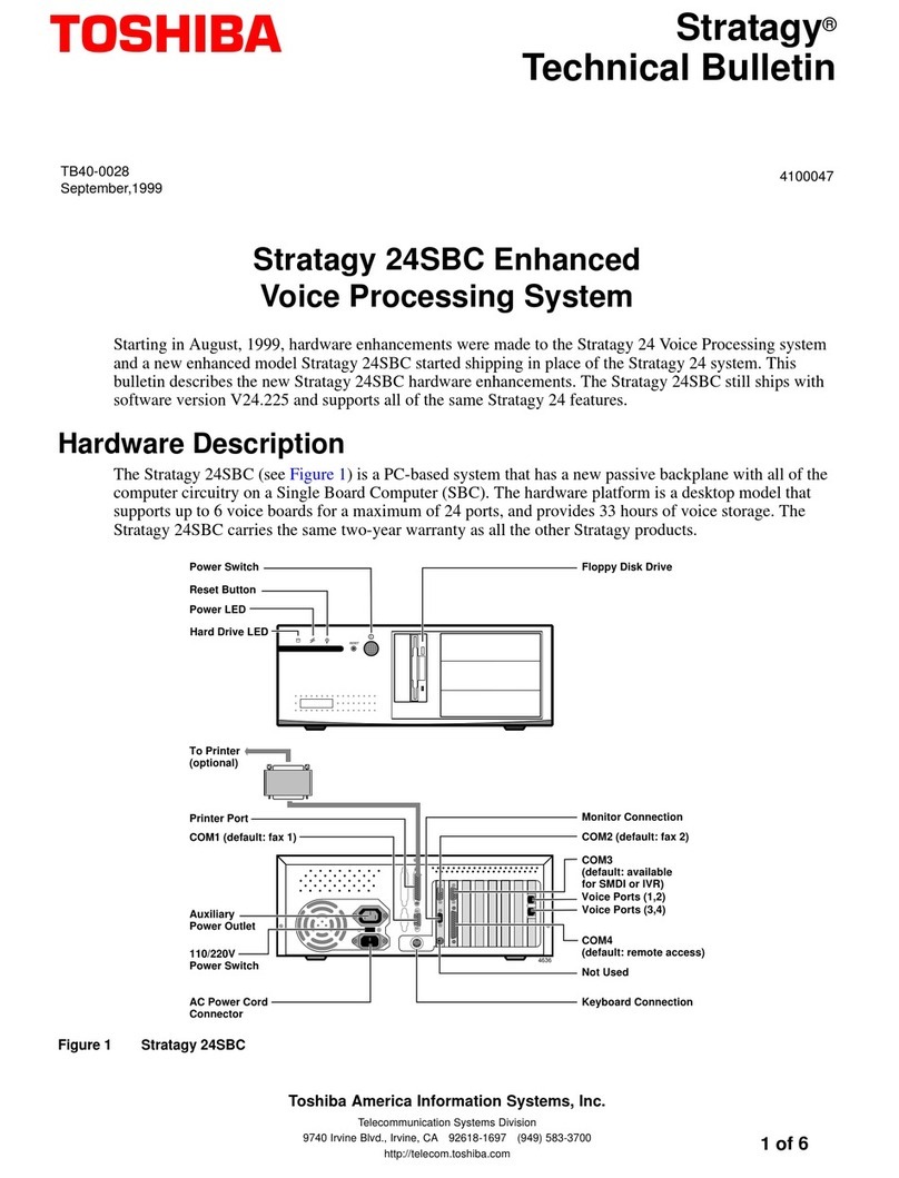 Toshiba Stratagy 24SBC Technical bulletin