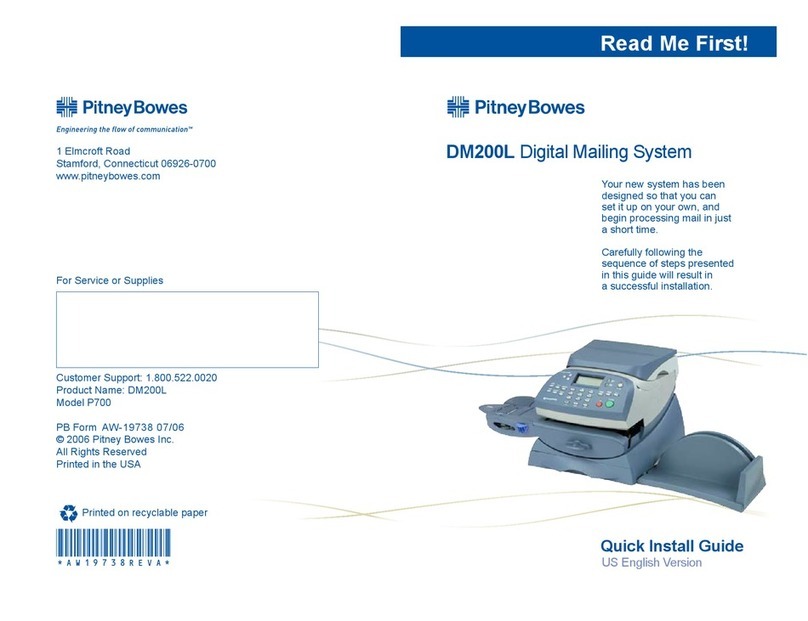 Pitney Bowes DM200L Quick install guide