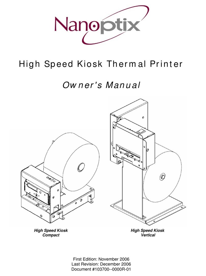Nanoptix High Speed Kiosk Thermal Printer User manual