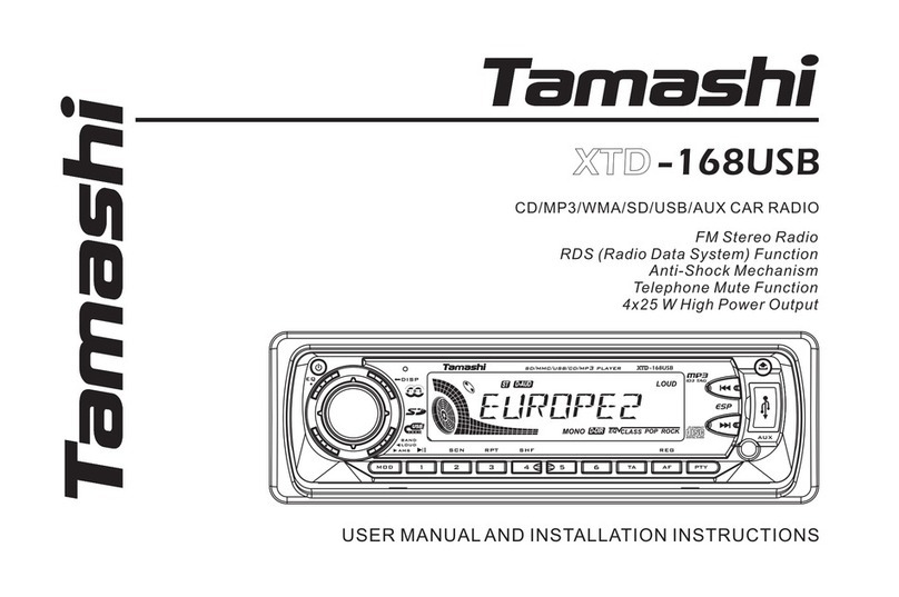 TAMASHI XTD-168USB User manual and installation instructions